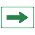 Amistad 12 x 18 in. Aluminum Sign - Arrow, Green & White AM2071834